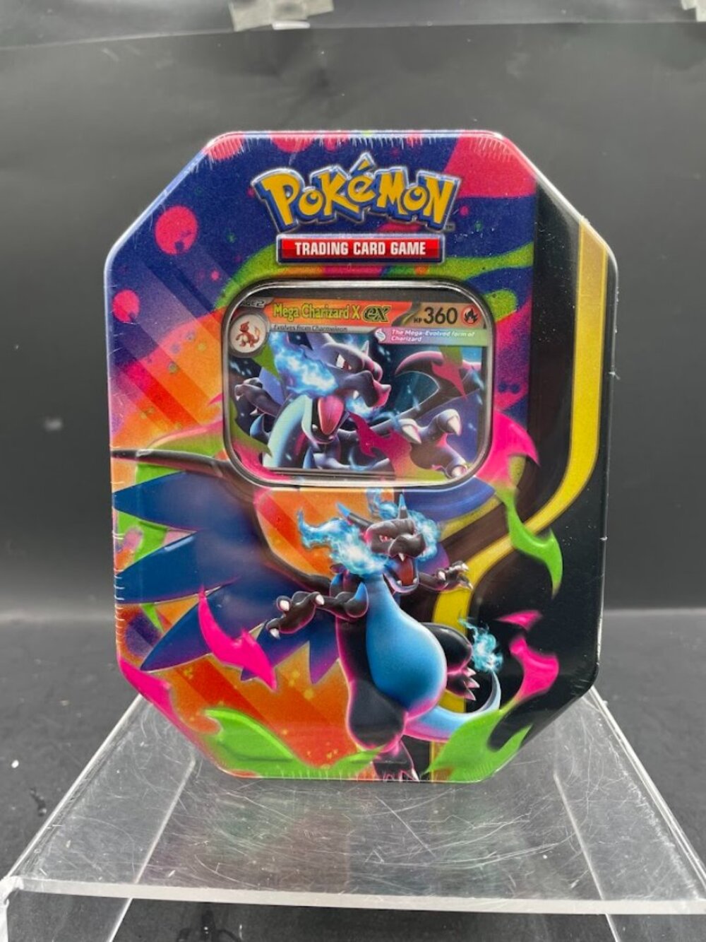 Pokémon Mega Charizard Tin Storage Box Pokémon TCG Standard Cards Sealed